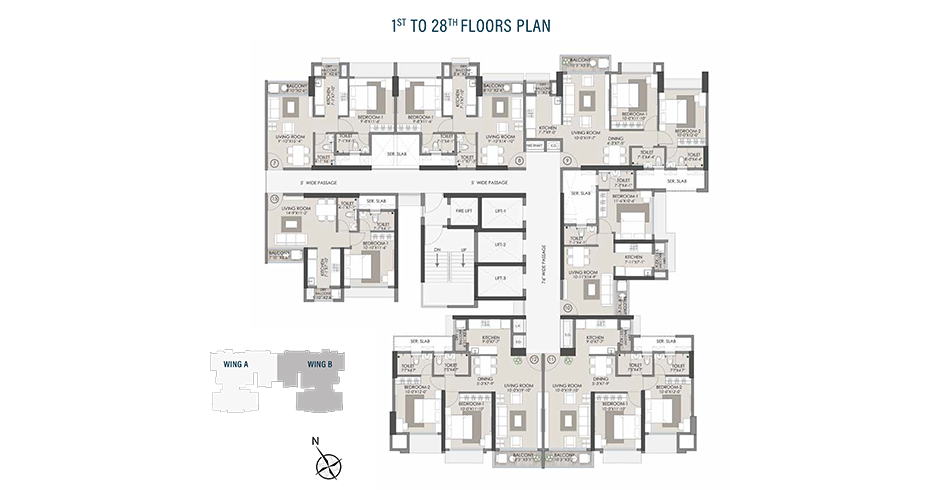 Ajmera One International District Kalyan Floor Plans